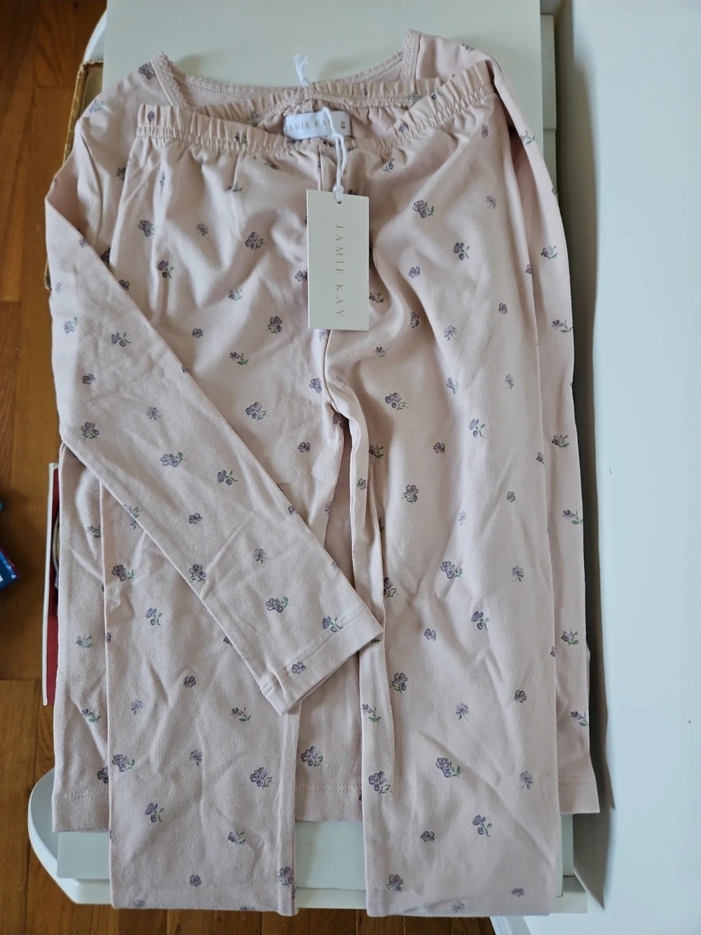Jamie Kay Blush Pink Floral Cotton Pajama Set